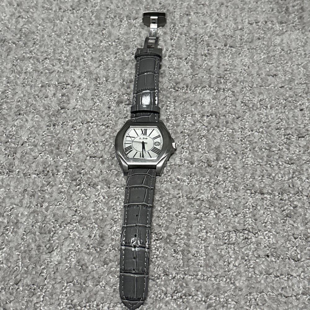 a_line Adore women's watch with a gray leather strap